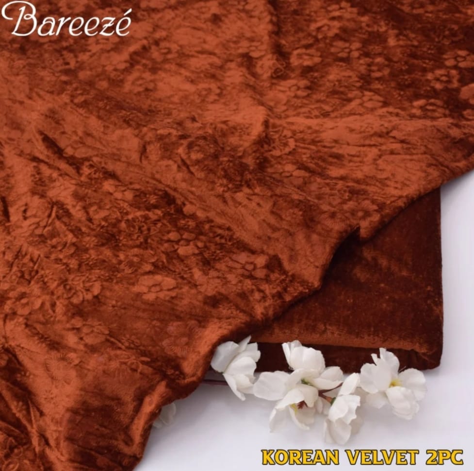 Korean Velvet 2PC-Brown