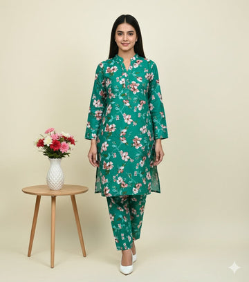 2pc Polo Cotton Unsititched suit -961
