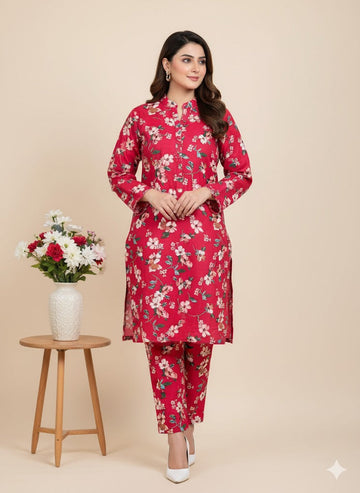 2pc Polo Cotton Unsititched suit -959