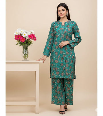 2pc Polo Cotton Unsititched suit -954