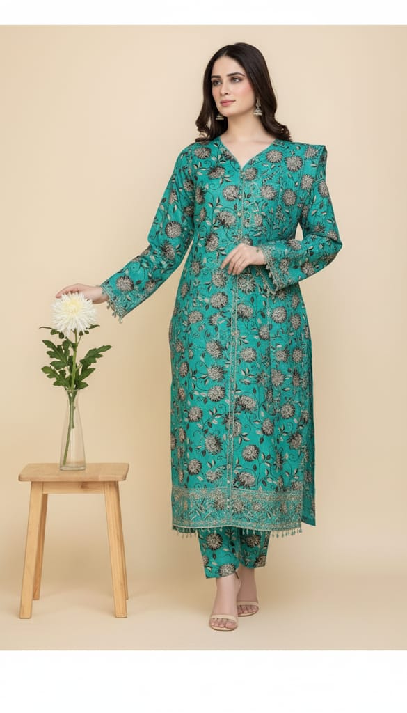 2pc Polo Cotton Unsititched suit -952
