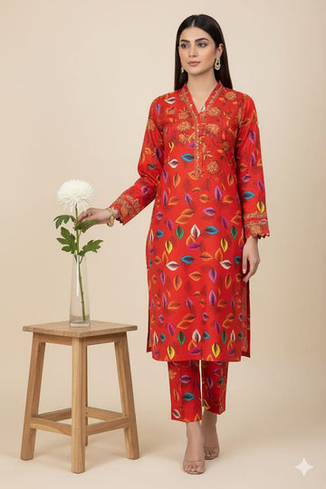 2pc Polo Cotton Unsititched suit -946