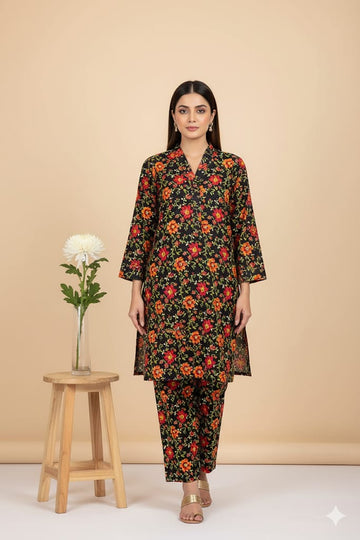 2pc Polo Cotton Unsititched suit -947