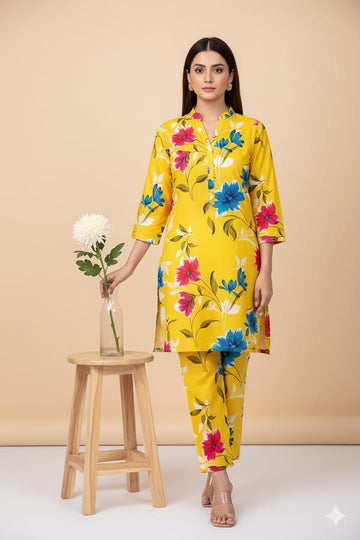 2pc Polo Cotton Unsititched suit -938