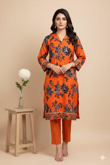2pc Polo Cotton Unsititched suit -935