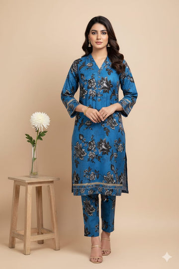 2pc Polo Cotton Unsititched suit -937