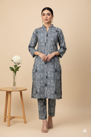 2pc Polo Cotton Unsititched suit -933