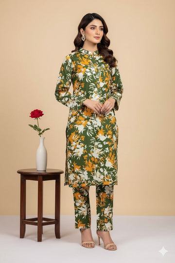 2pc Polo Cotton Unsititched suit -932