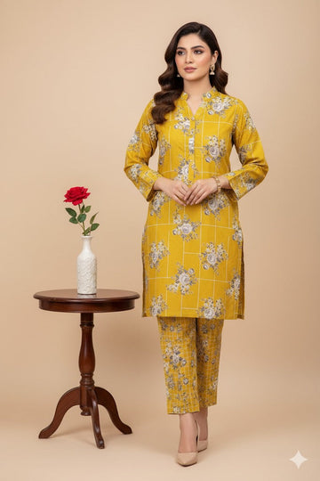2pc Polo Cotton Unsititched suit -926