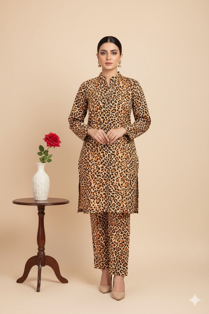 2pc Polo Cotton Unsititched suit -921