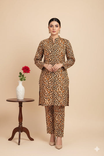 2pc Polo Cotton Unsititched suit -921