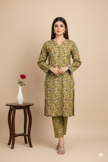 2pc Polo Cotton Unsititched suit -919