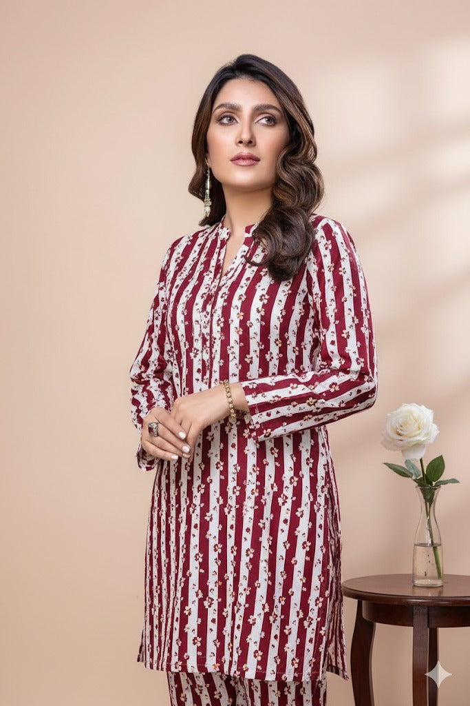2pc Polo Cotton Unsititched suit -915