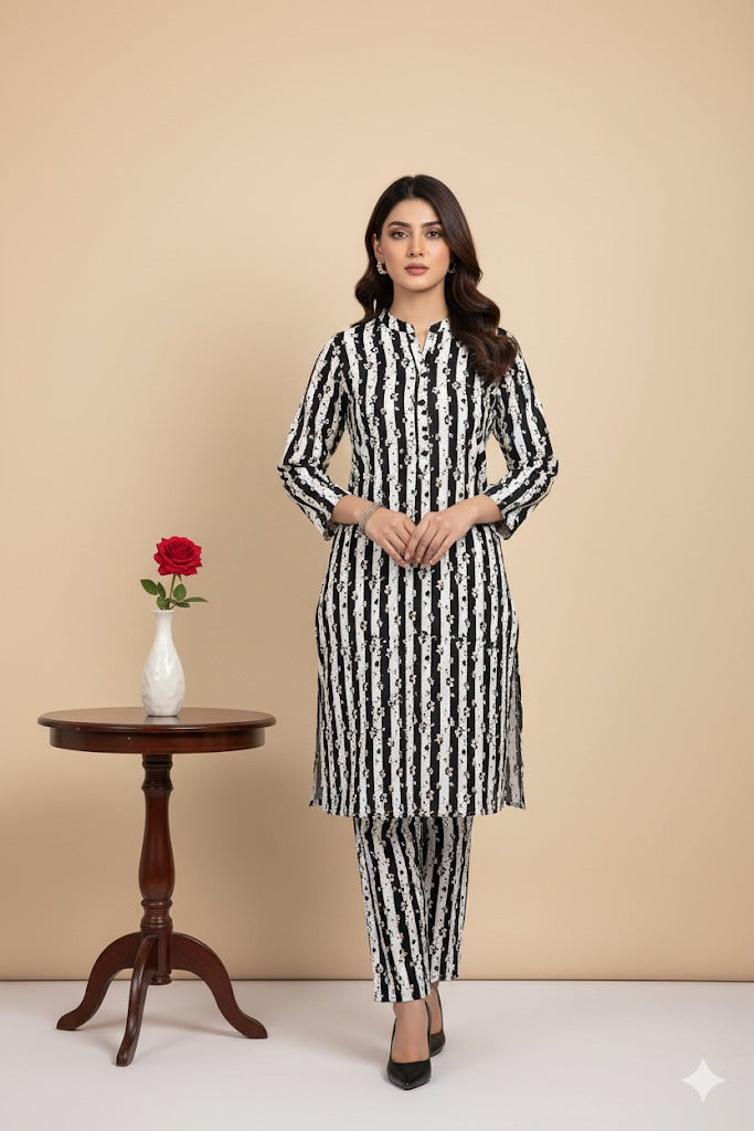 2pc Polo Cotton Unsititched suit -913