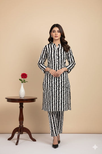 2pc Polo Cotton Unsititched suit -913