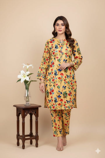 2pc Polo Cotton Unsititched suit -908