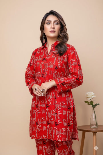 2pc Polo Cotton Unsititched suit -907