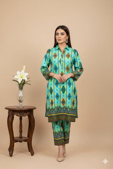 2pc Polo Cotton Unsititched suit -904