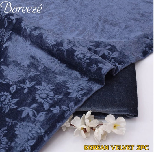 Korean Velvet 2PC-Gray