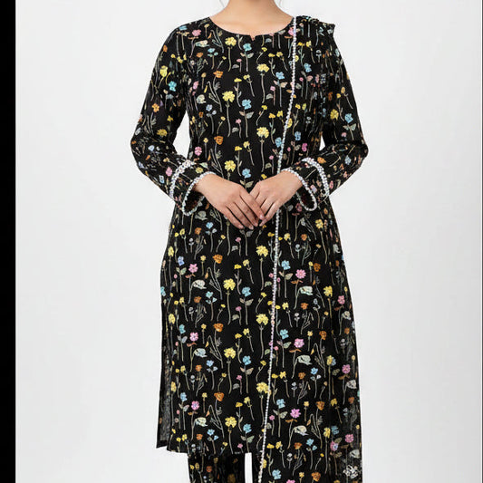 2 pc flora print Four season 444